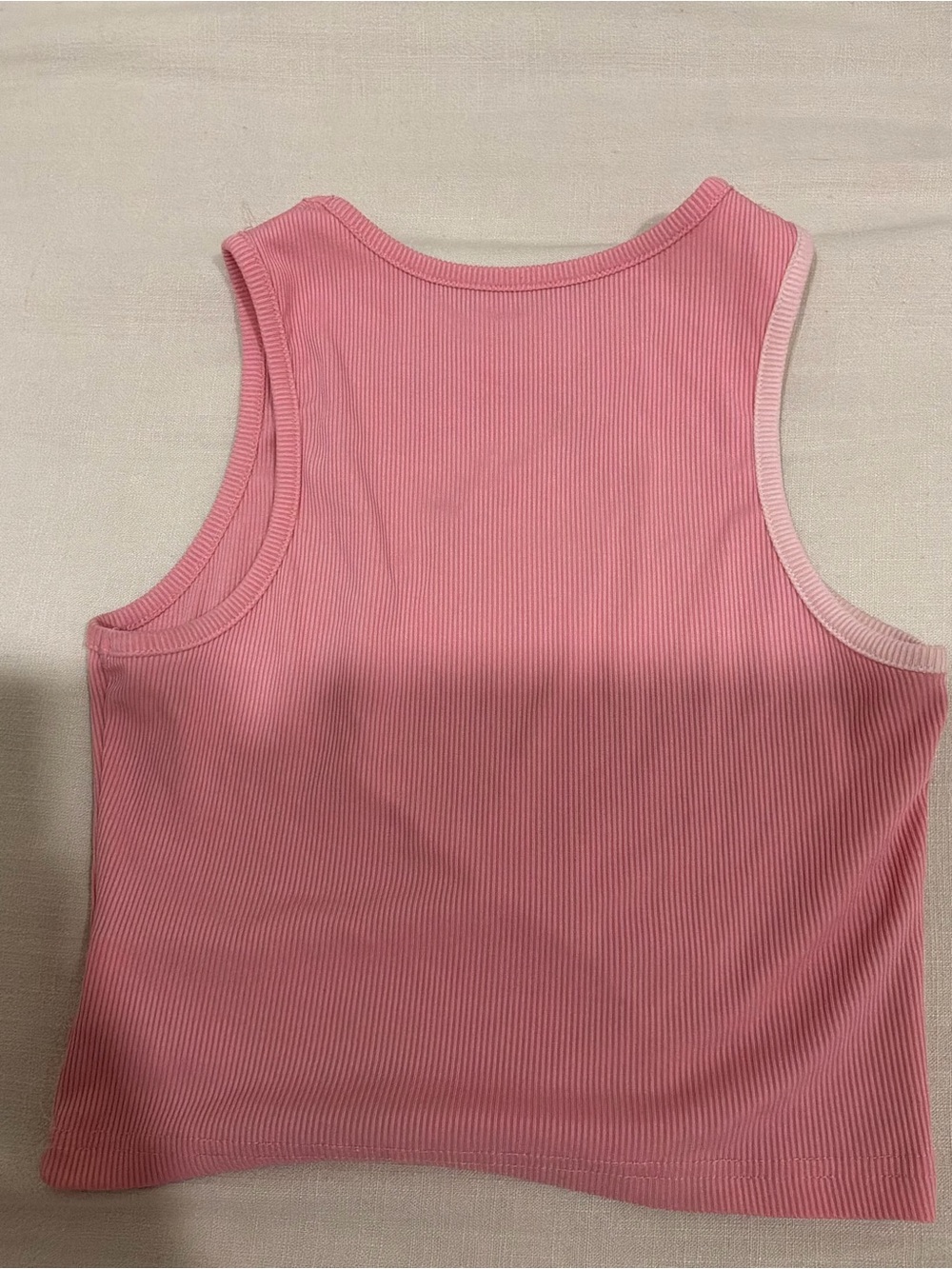 Two-Tone Pink Ribbed Tank Top - Picture 2 of 2